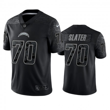 Maillot Homme Los Angeles Chargers Rashawn Slater 70 Noir Reflective Limited
